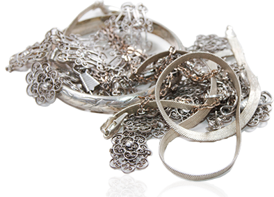 pile of silver jewelry